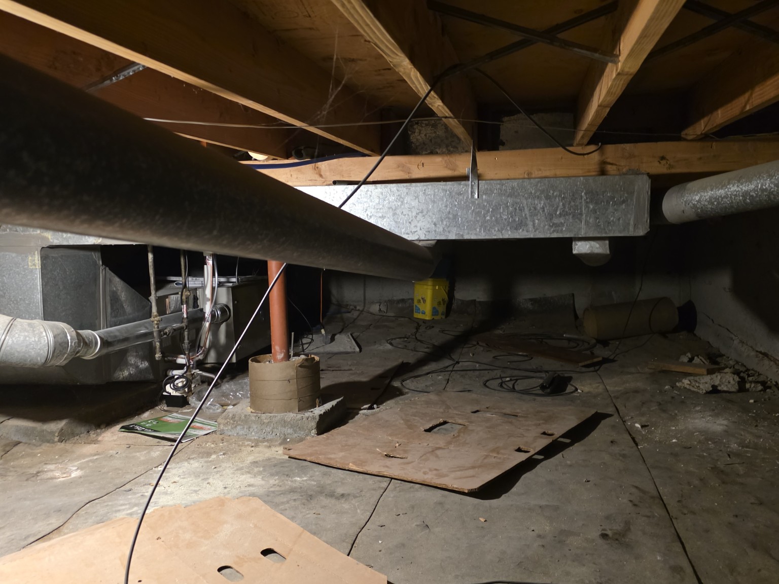 Crawl-space conditions before repair
