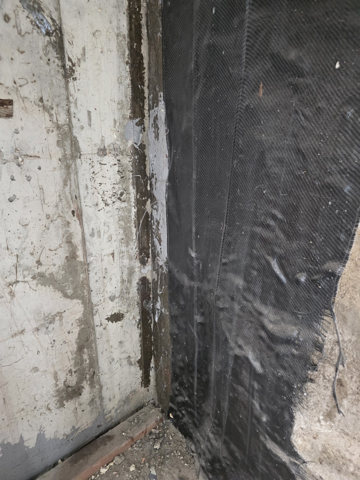 Carbon-fiber foundation wall reinforcement
