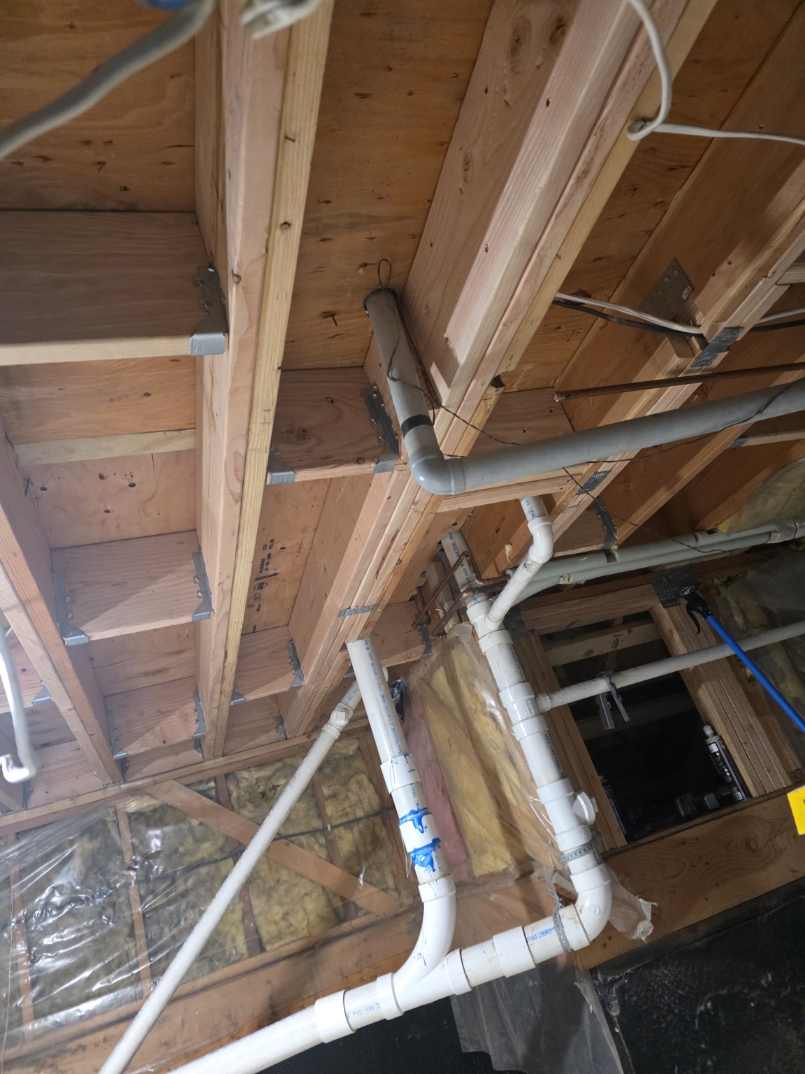 Reinforced floor framing completed by New Beginnings Home Solutions